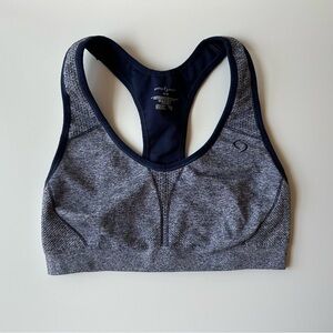 Moving Comfort Just Right Racer Sports Bra - Navy Blue Heather